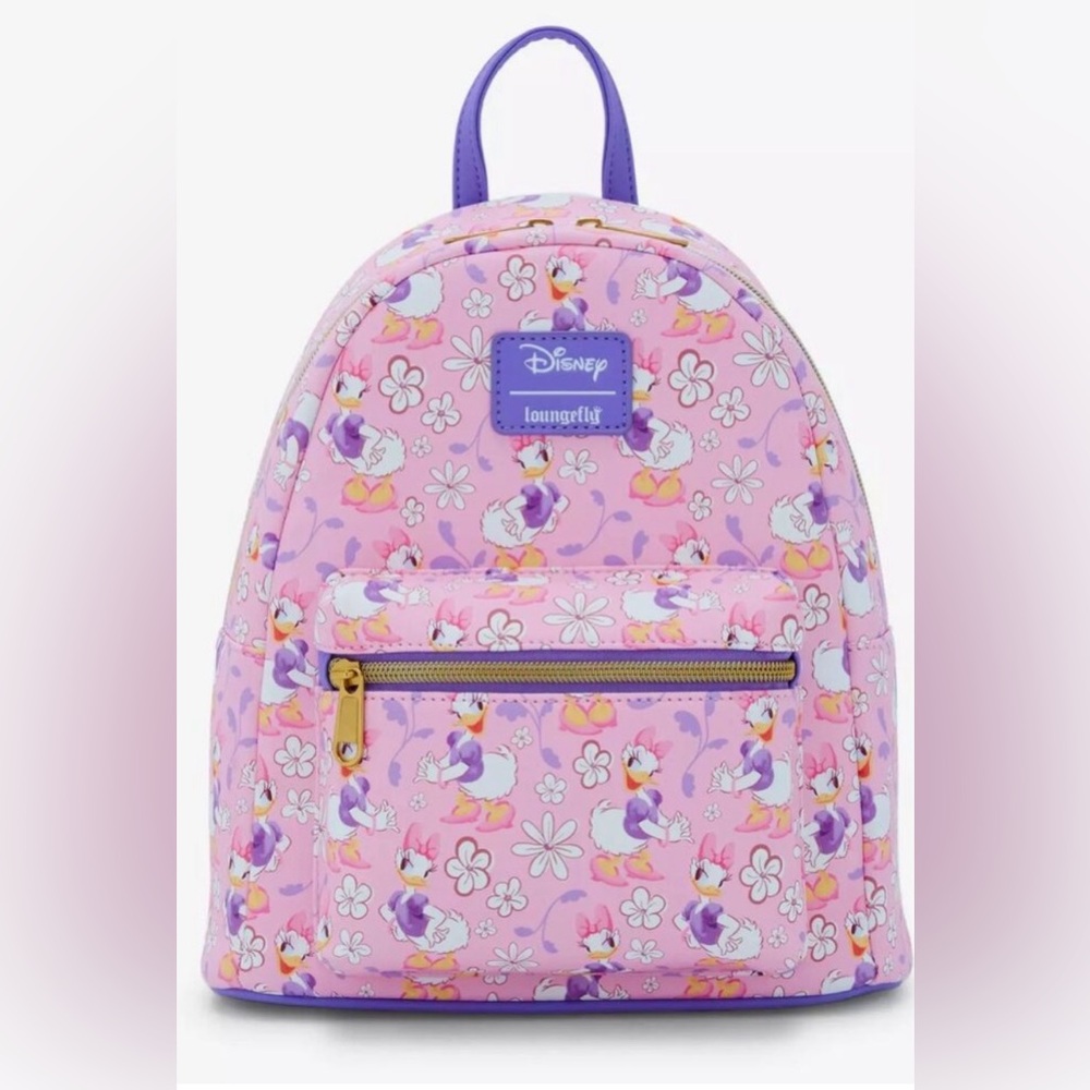 BNWT Loungefly Daisy Duck Pink & Purple Floral Backpack